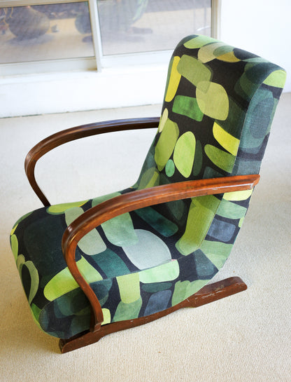 Art Deco banana Rocking Chair