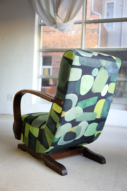 Art Deco banana Rocking Chair