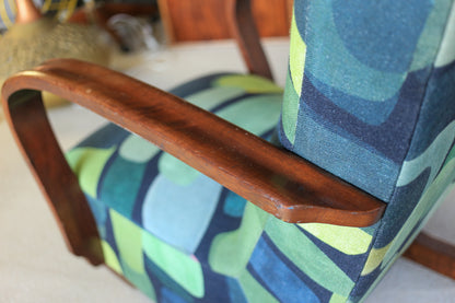 Art Deco banana Rocking Chair