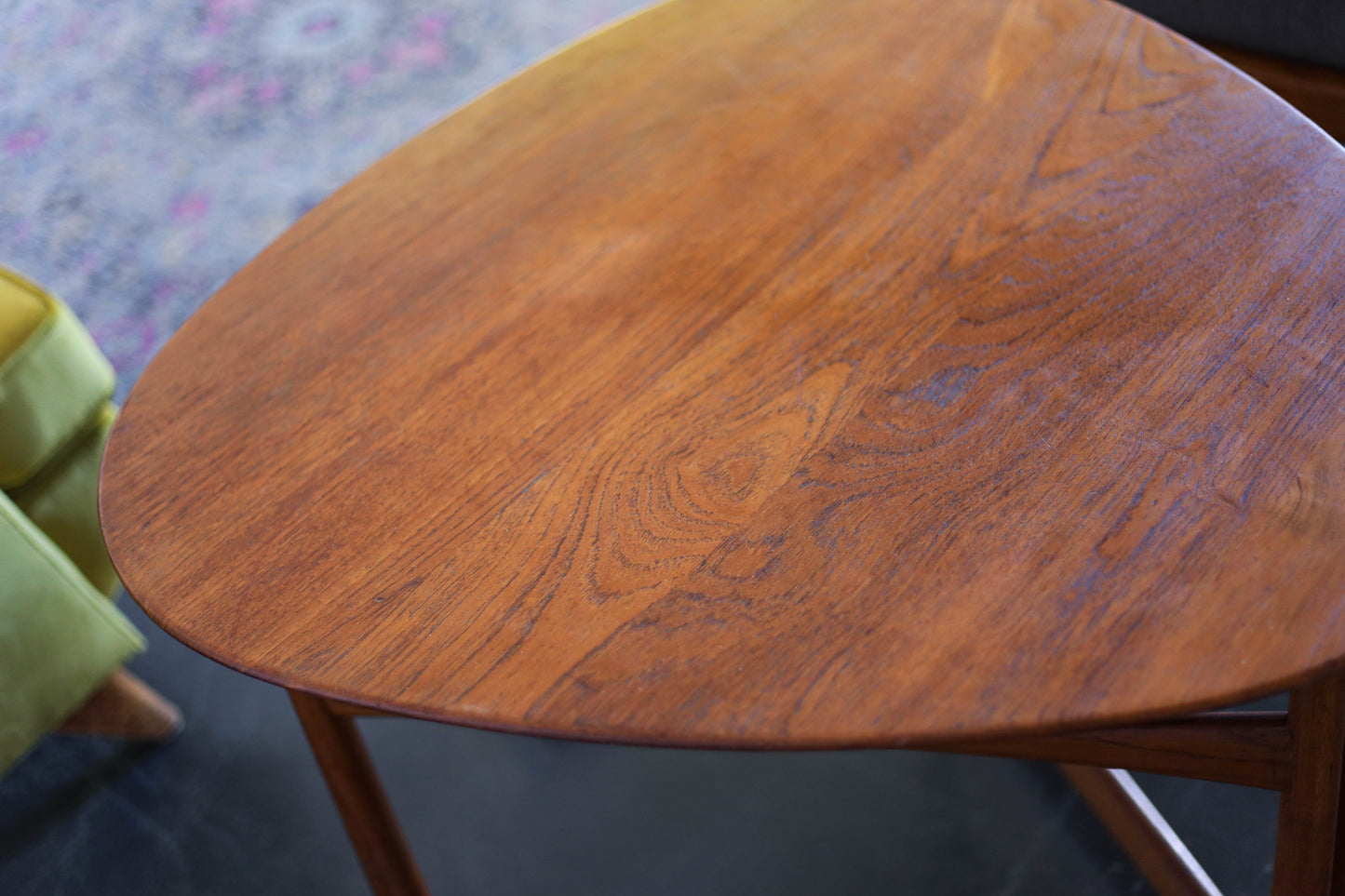 1950's Danish Triangular Folding Table by Peter Hvidt & Orla Mølgaard-Nielsen