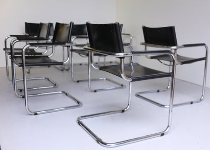 Eight Bauhaus Thonet Dining Chairs by Mart Stam and Marcel Breuer