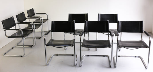 Eight Bauhaus Thonet Dining Chairs by Mart Stam and Marcel Breuer