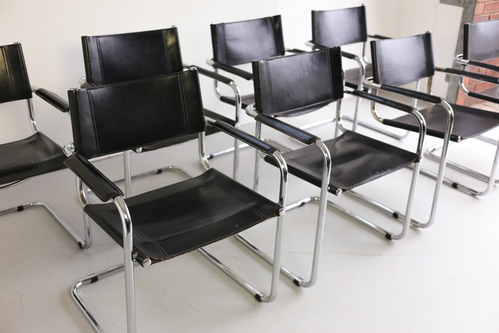Eight Bauhaus Thonet Dining Chairs by Mart Stam and Marcel Breuer
