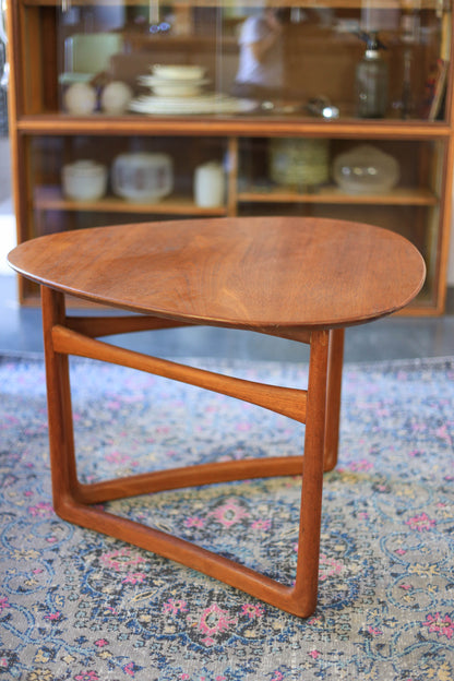 1950's Danish Triangular Folding Table by Peter Hvidt & Orla Mølgaard-Nielsen