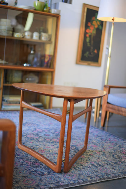 1950's Danish Triangular Folding Table by Peter Hvidt & Orla Mølgaard-Nielsen