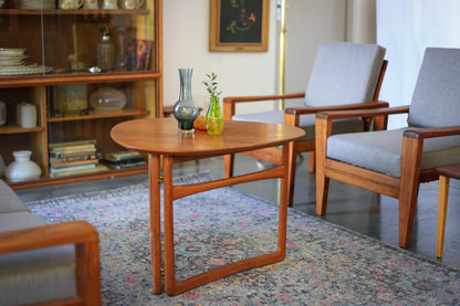1950's Danish Triangular Folding Table by Peter Hvidt & Orla Mølgaard-Nielsen