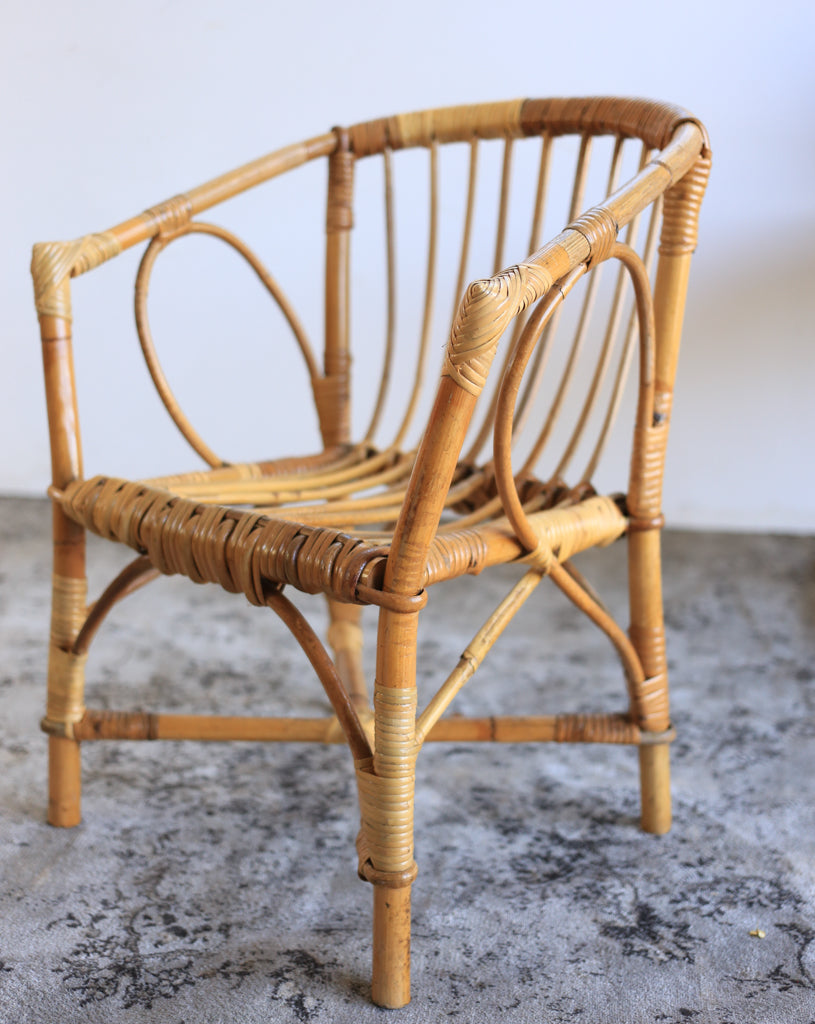 Two Cane Armchairs for Toddlers - priced as a pair