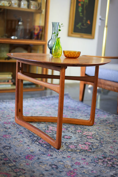 1950's Danish Triangular Folding Table by Peter Hvidt & Orla Mølgaard-Nielsen