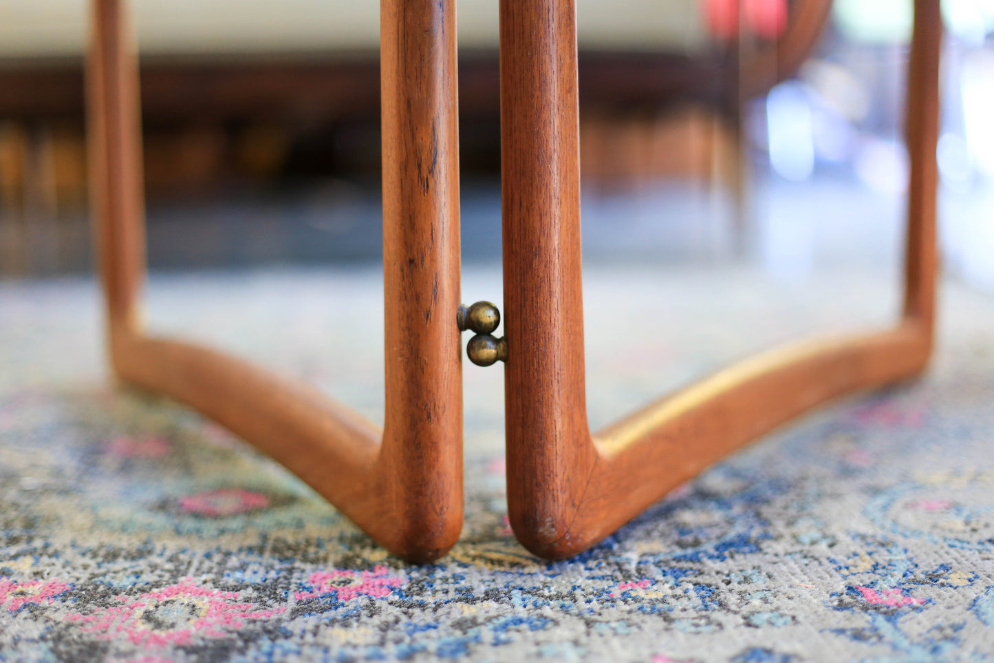 1950's Danish Triangular Folding Table by Peter Hvidt & Orla Mølgaard-Nielsen