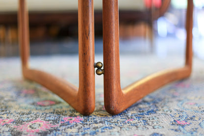 1950's Danish Triangular Folding Table by Peter Hvidt & Orla Mølgaard-Nielsen