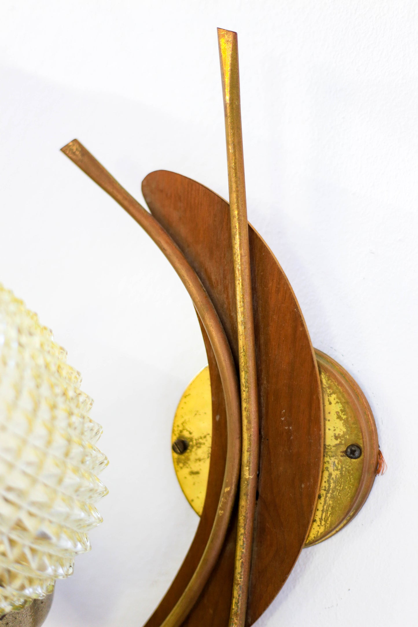 1960's Double Amber Wall Lamp