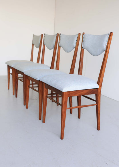 Four Mid-Century Modern Kiaat Dining Chairs