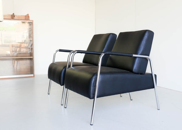 A Pair of Waiting Room Chairs in the Bauhaus Style