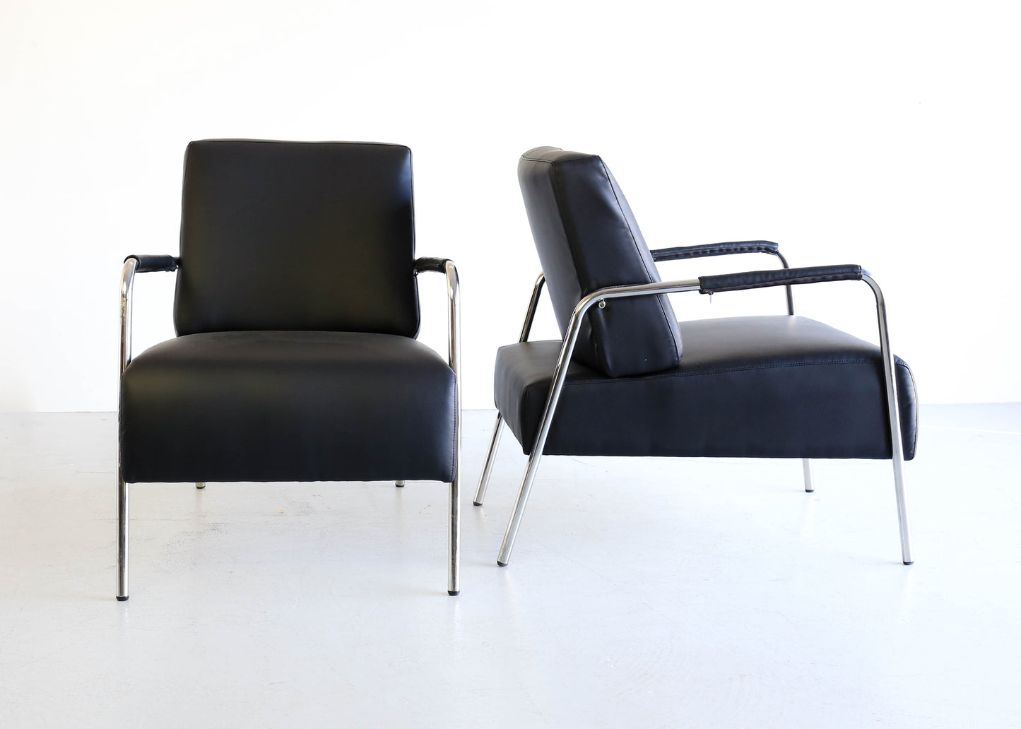 A Pair of Waiting Room Chairs in the Bauhaus Style