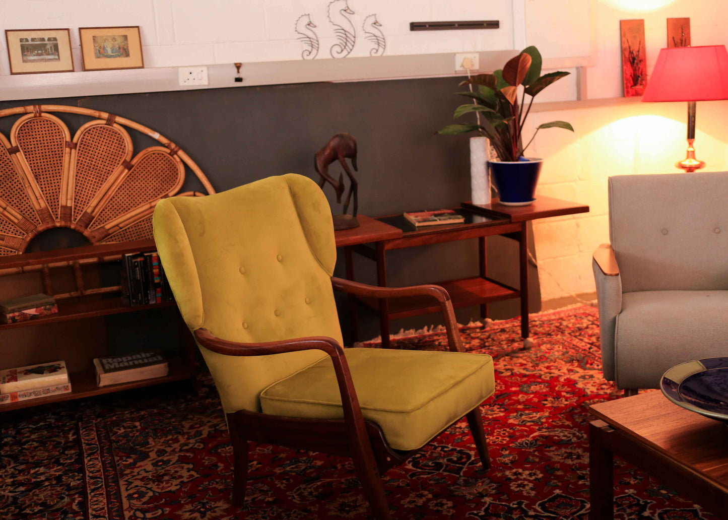 Scandinavian Modern Wingback Chair