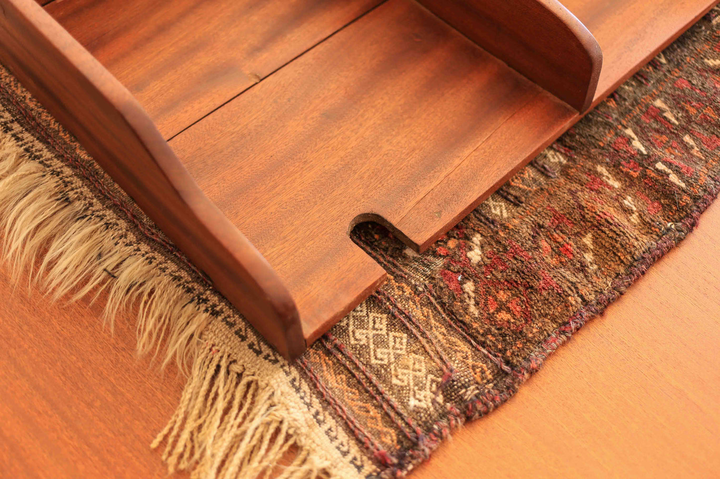 Solid Sapele Mahogany Desktop Document Organiser