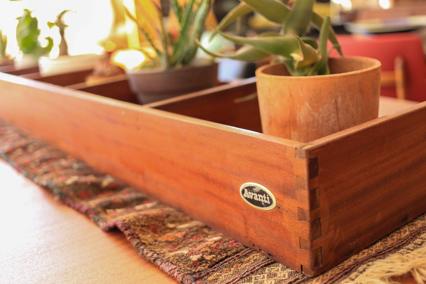 Solid Sapele Mahogany Desktop Document Organiser