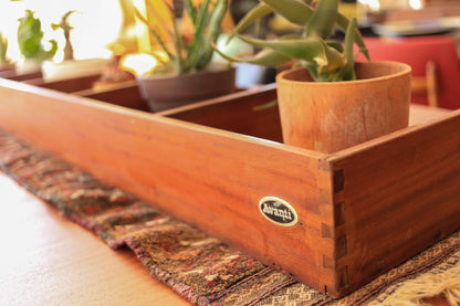 Solid Sapele Mahogany Desktop Document Organiser