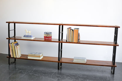1960's Kiaat and Steel Shelf by DS Vorster
