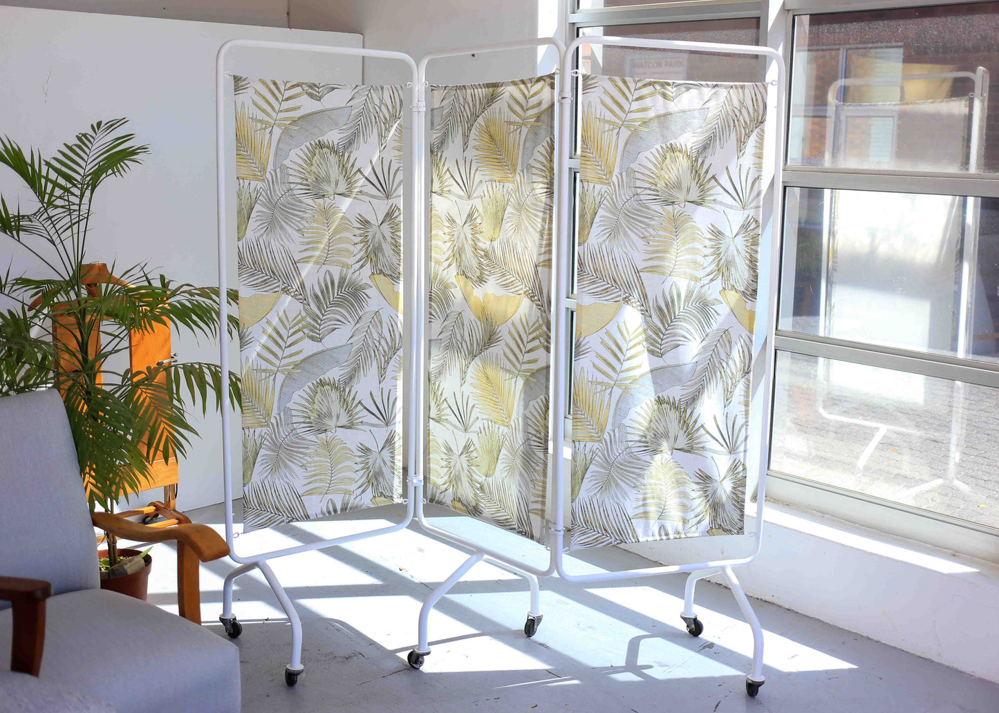 Three Panel Vintage Hospital Screen