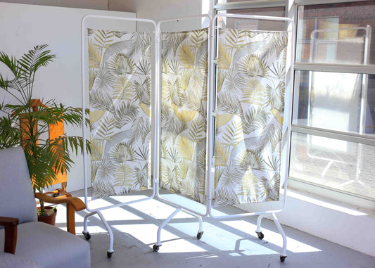Three Panel Vintage Hospital Screen