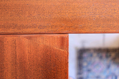 Three Piece Sapele Mahogany Corner Desk