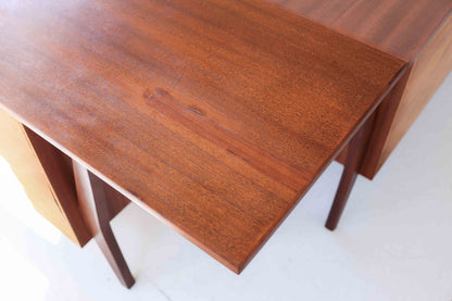 Three Piece Sapele Mahogany Corner Desk