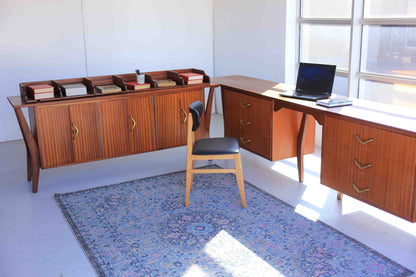 Three Piece Sapele Mahogany Corner Desk