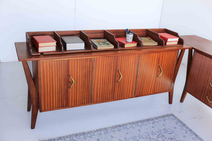 Three Piece Sapele Mahogany Corner Desk