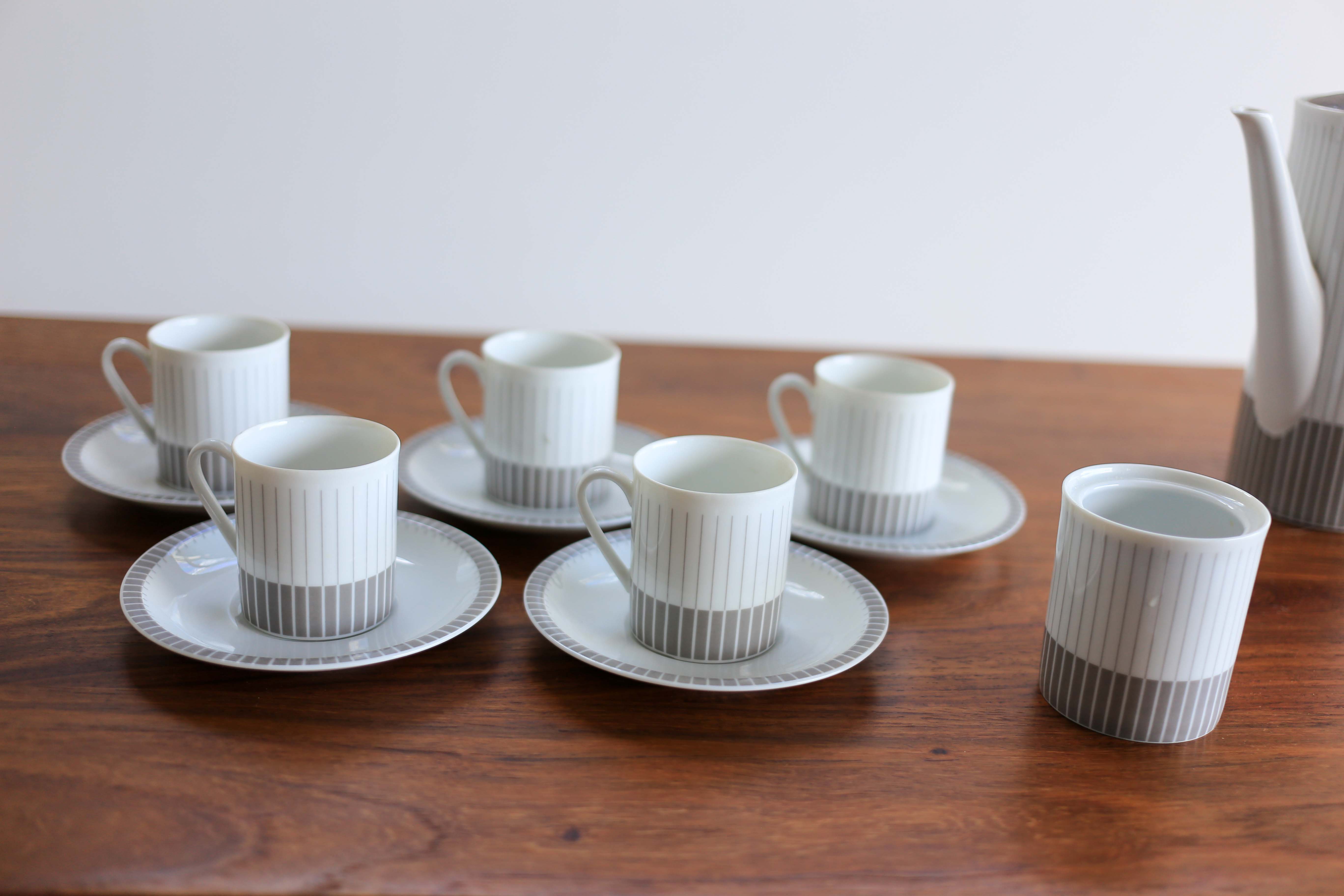 Azuグレ 13 Piece 1950's Design Arzberg Espresso Set – Huisraad Modern