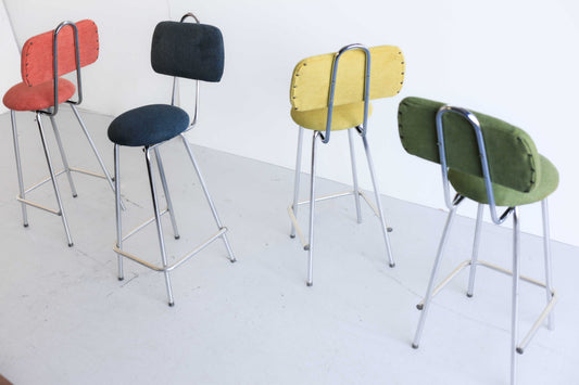 Four Retro Bar Stools