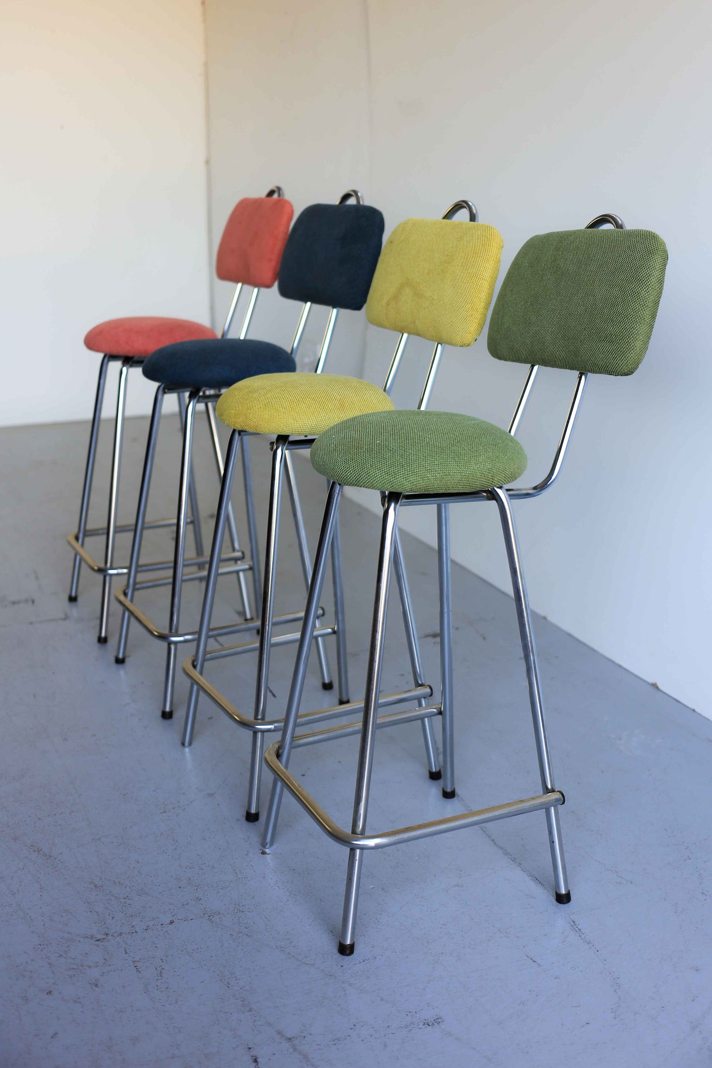 Four Retro Bar Stools