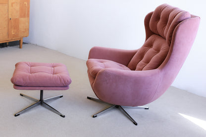 Vono (UK) Swivel Chair with Ottoman