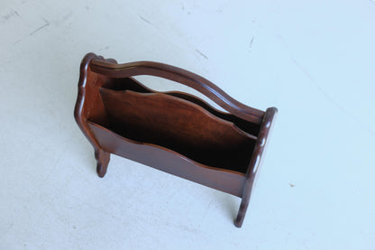 Vintage Solid Wood Magazine Rack