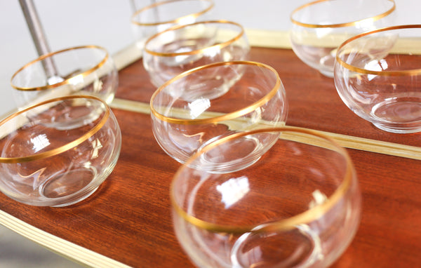 Gold Rim Antique Glass Bowls