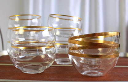 Gold Rim Antique Glass Bowls