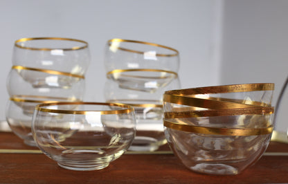 Gold Rim Antique Glass Bowls
