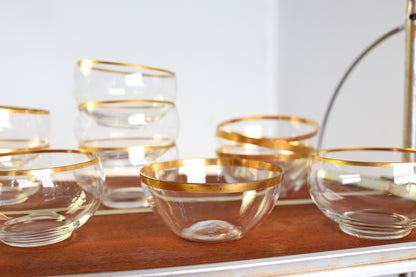 Gold Rim Antique Glass Bowls