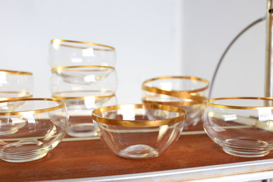 Gold Rim Antique Glass Bowls