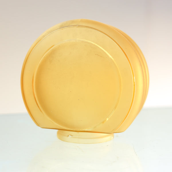 #1 Yellow frosted glass art deco shade