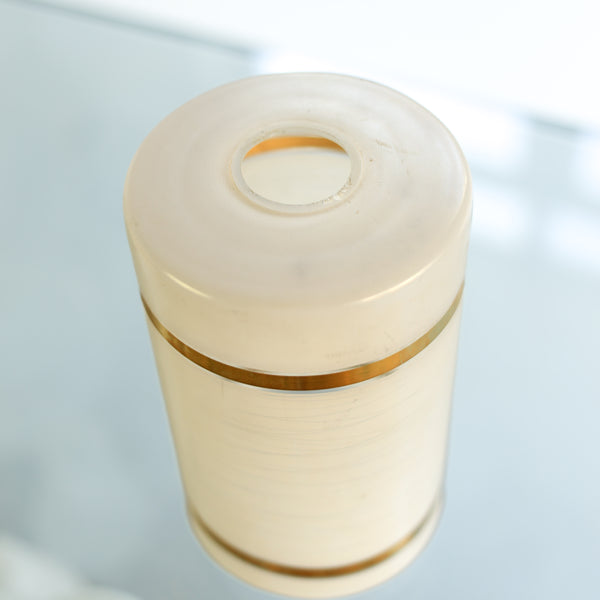 #3 Cylindrical glass shade with gold trim