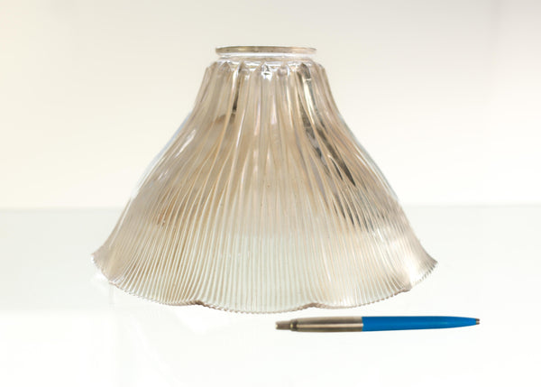 #15 Textured clear glass shade