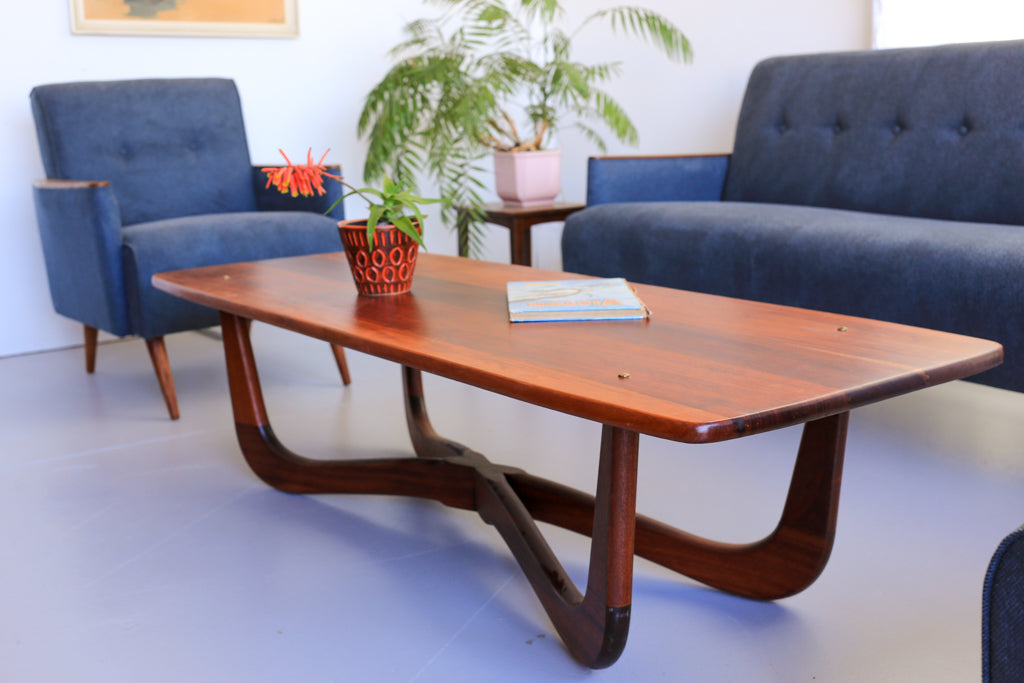 Solid Wood Mid-Century Coffee Table