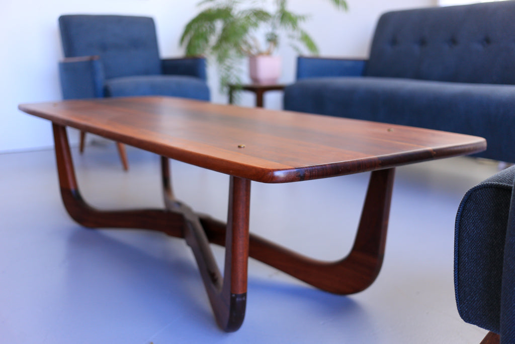 Solid Wood Mid-Century Coffee Table