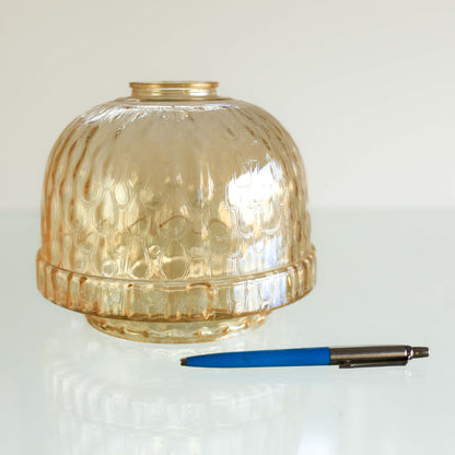 #17 Amber bubble glass shade
