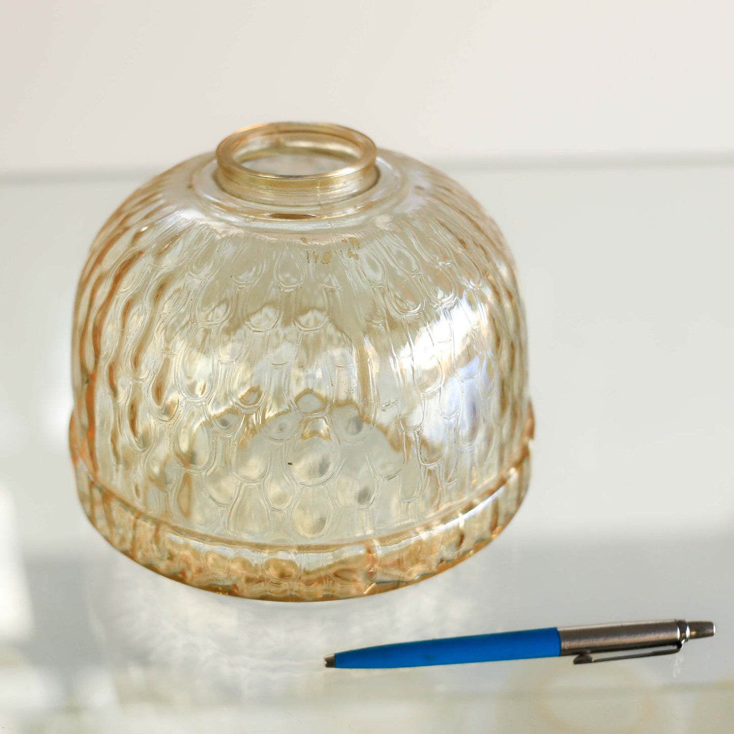 #17 Amber bubble glass shade
