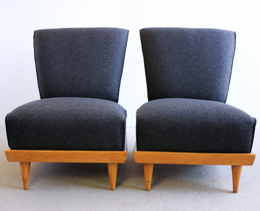 A Pair of 1950's Bakker & Steyger Slipper Chairs