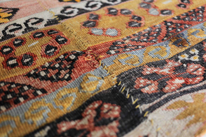 Large Hand Knotted Antique Kilim