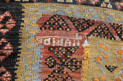 Large Hand Knotted Antique Kilim