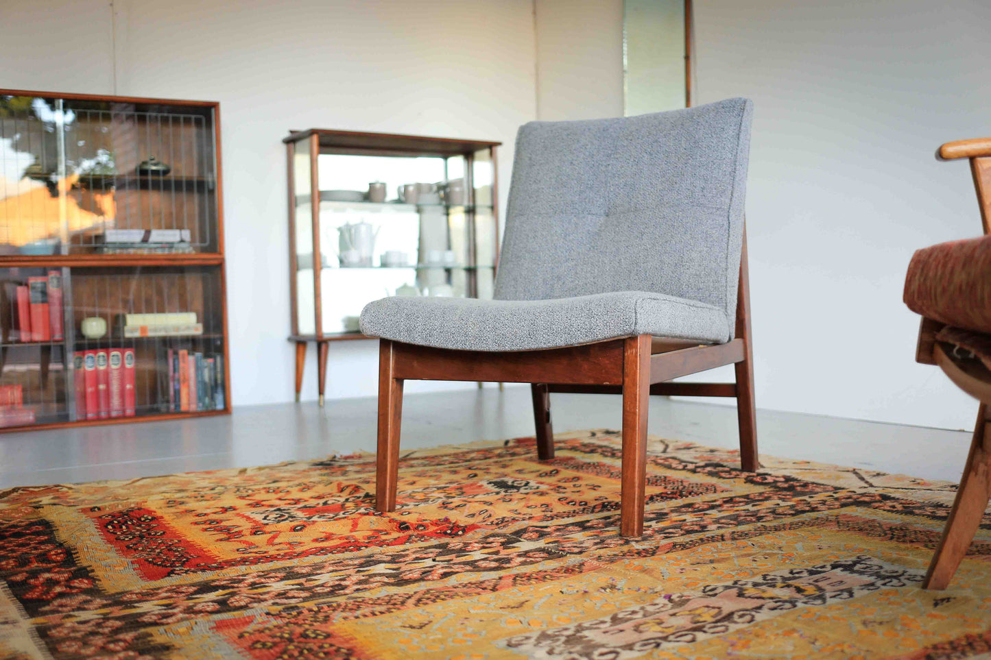 Large Hand Knotted Antique Kilim